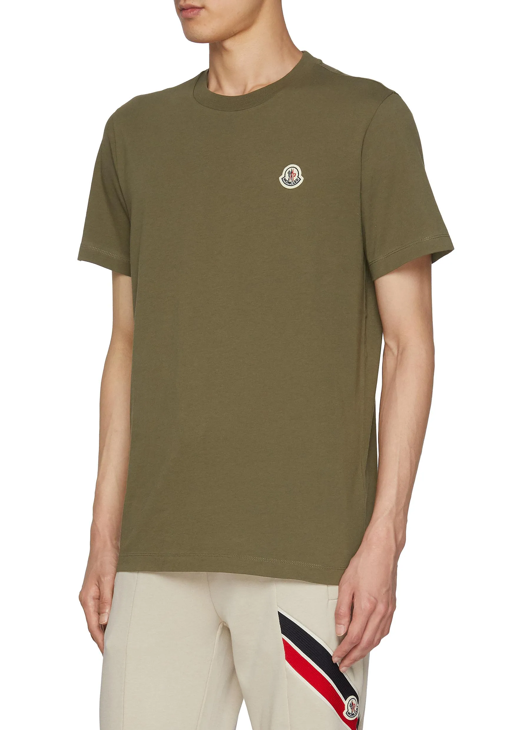 -----------MONCLER  ---- ------------ ----Three Pack Patch Logo Cotton Tee --