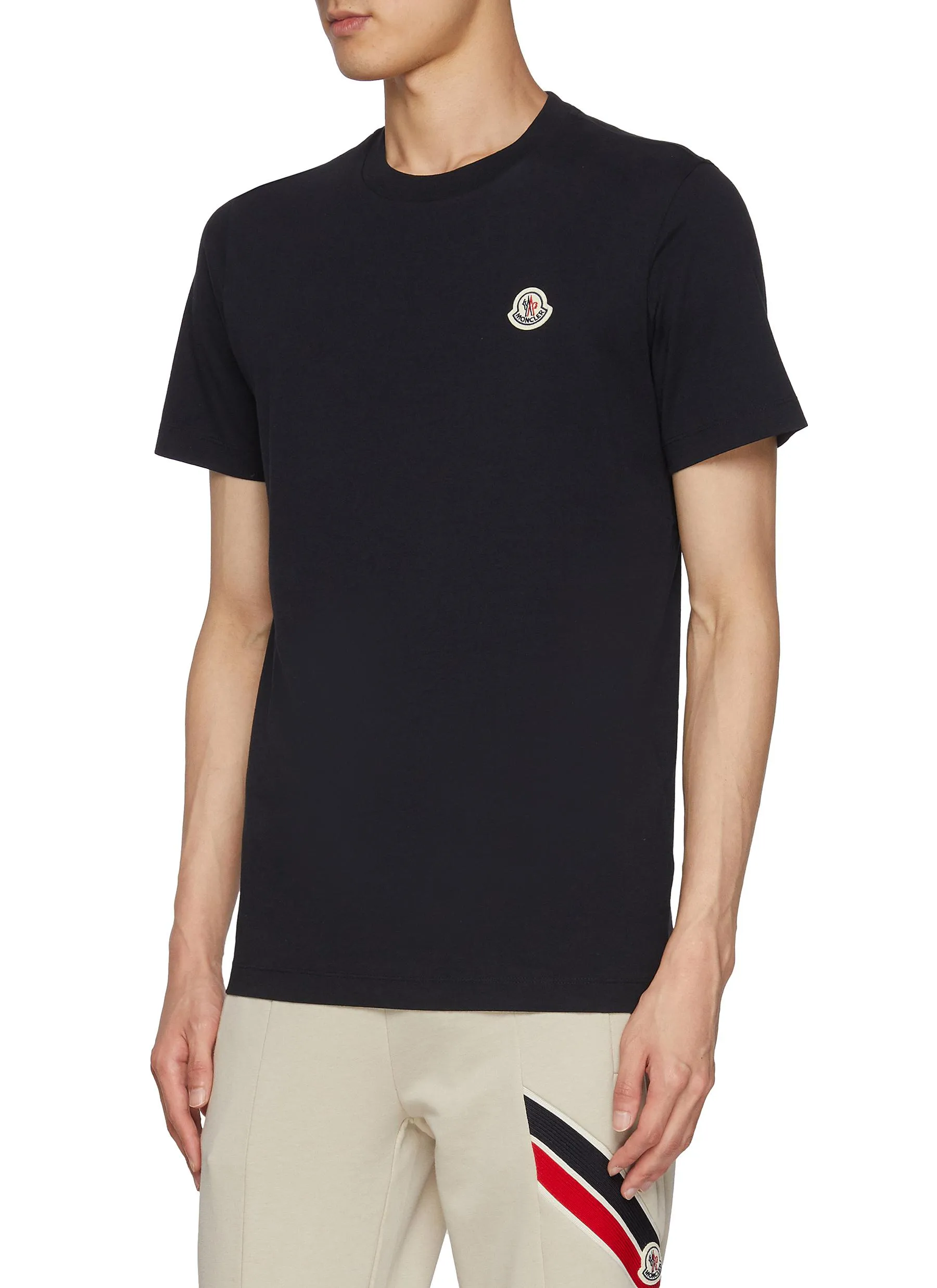 -----------MONCLER  ---- ------------ ----Three Pack Patch Logo Cotton Tee --