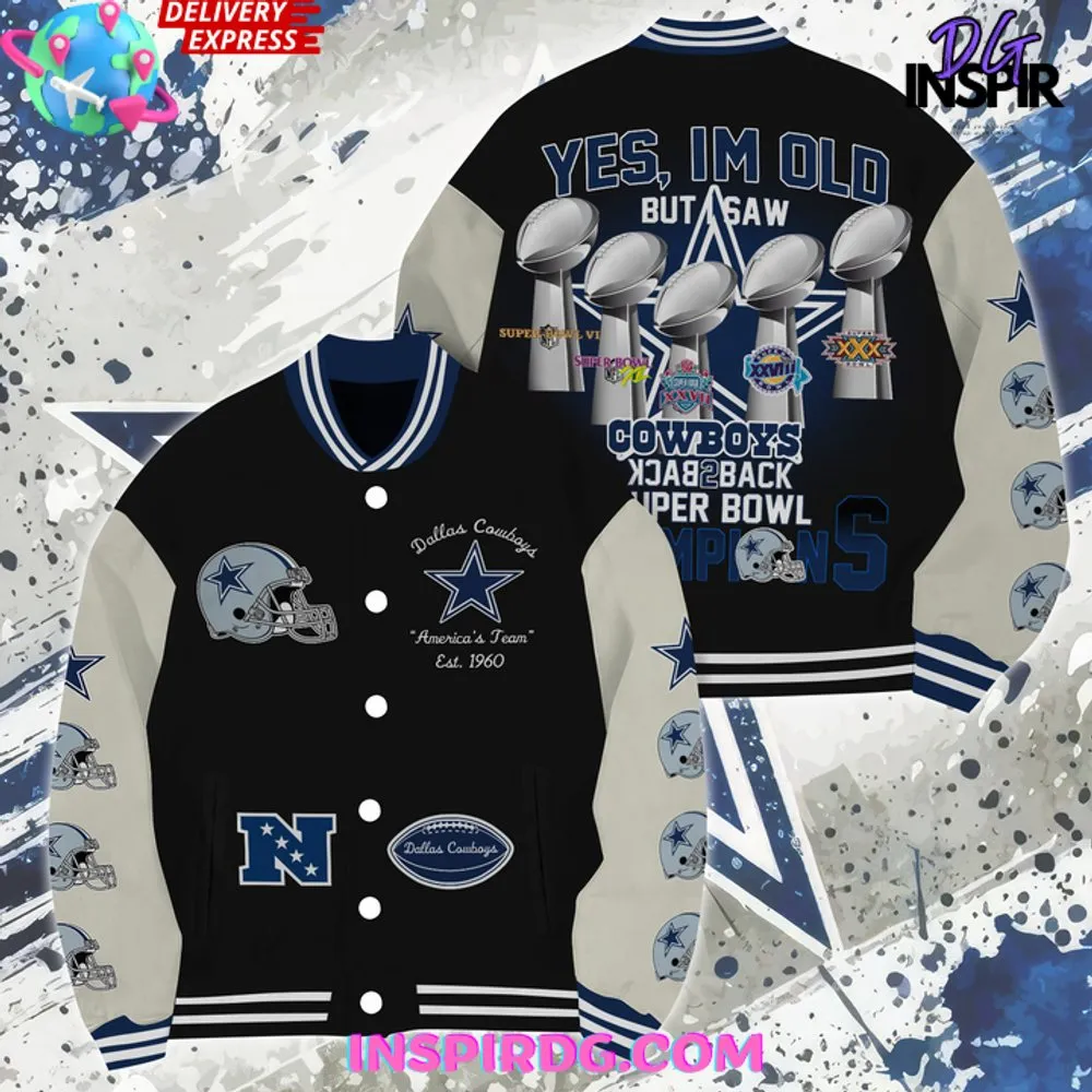 -NFL Dallas Cowboys with this 5x Super Bowl Varsity Jacket