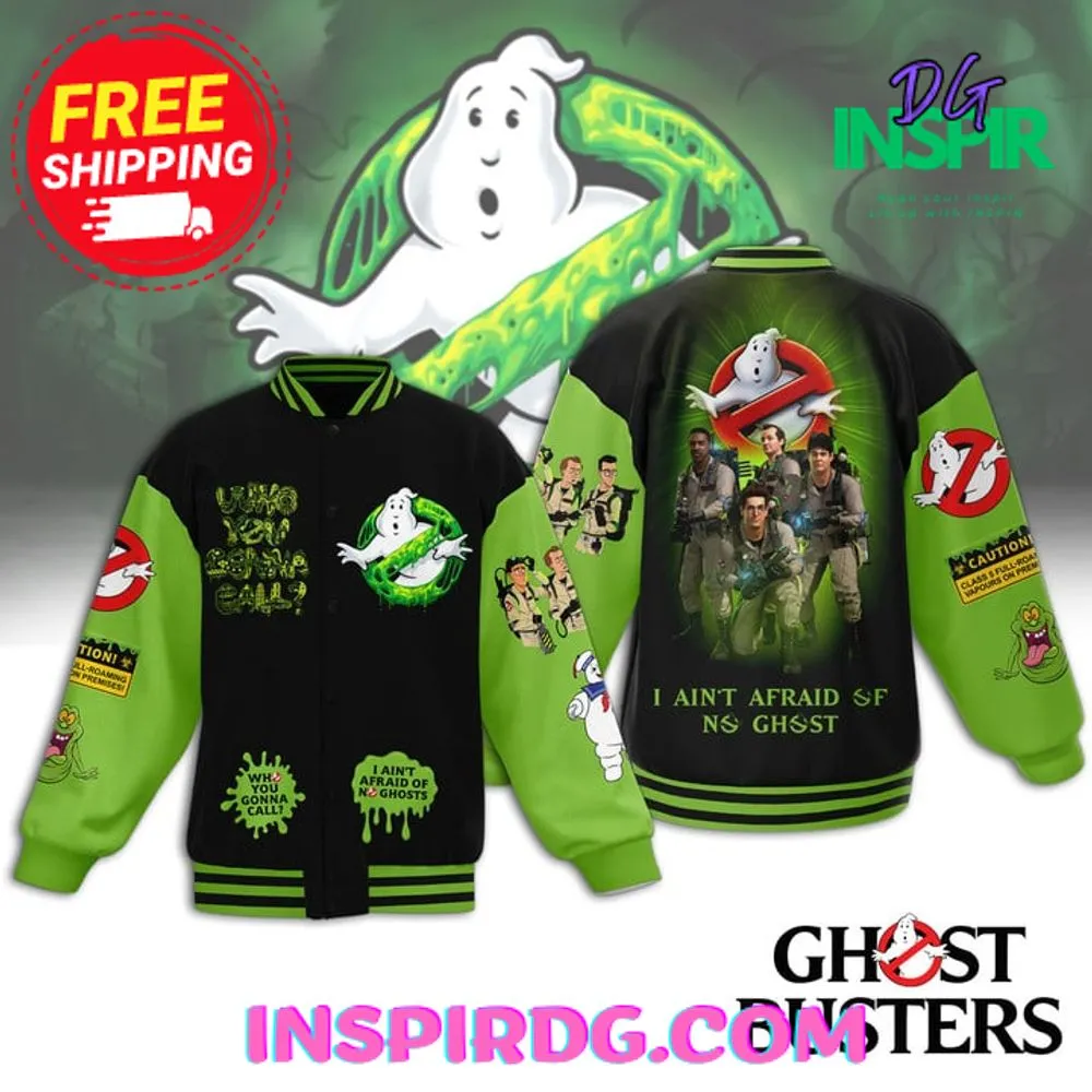 -The Ghostbusters “I Ain’t Afraid Of No Ghost” Baseball Jacket