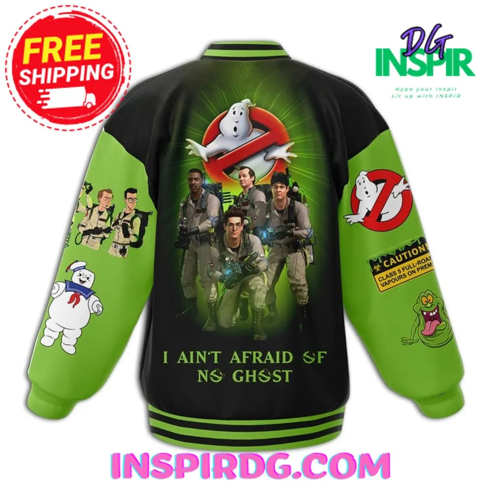 -The Ghostbusters “I Ain’t Afraid Of No Ghost” Baseball Jacket