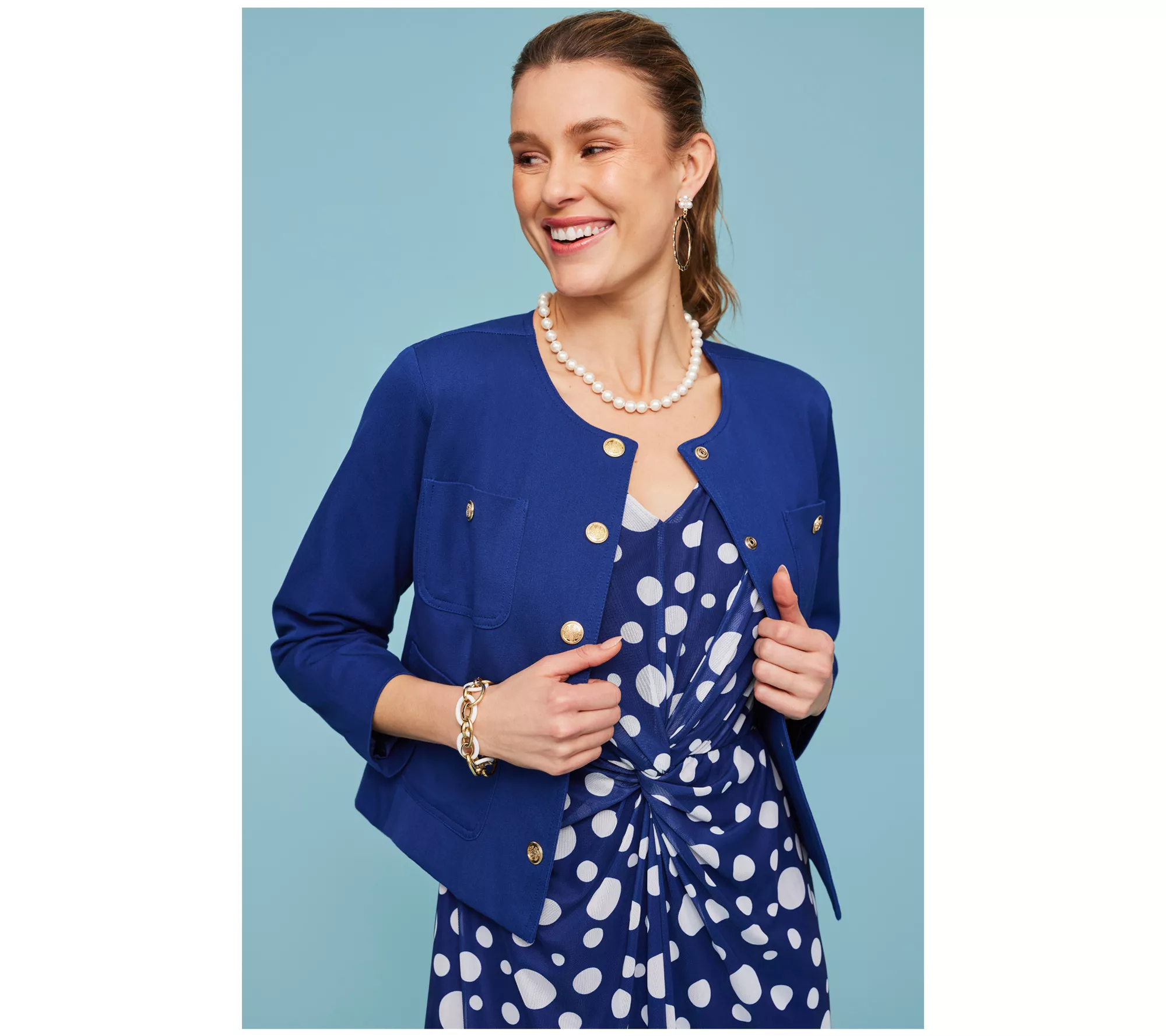 "As Is" Isaac Mizrahi Live! 24/7 Stretch Lady Jacket