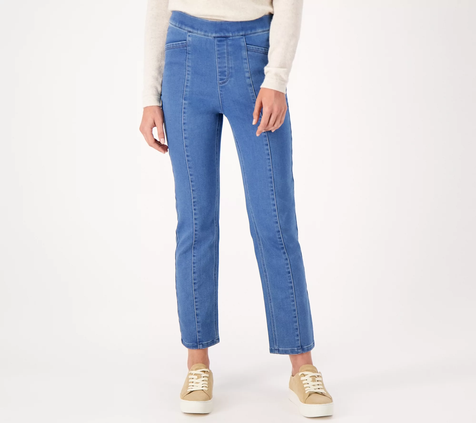 "As Is" Isaac Mizrahi Live Divine Denim Reg. Pull On Ankle Jeans