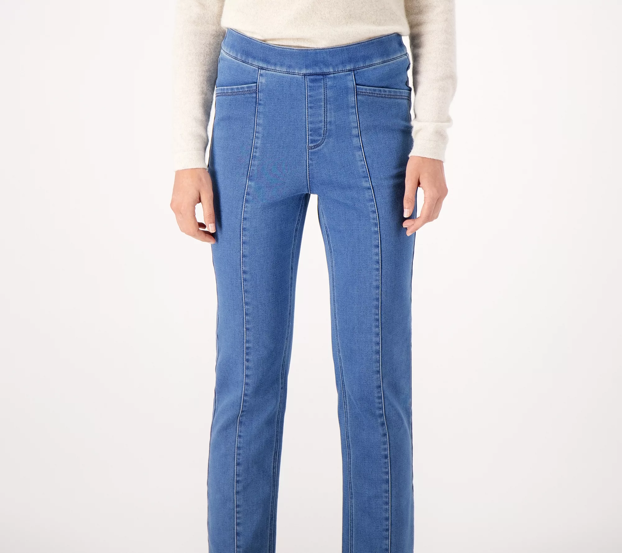 "As Is" Isaac Mizrahi Live Divine Denim Reg. Pull On Ankle Jeans