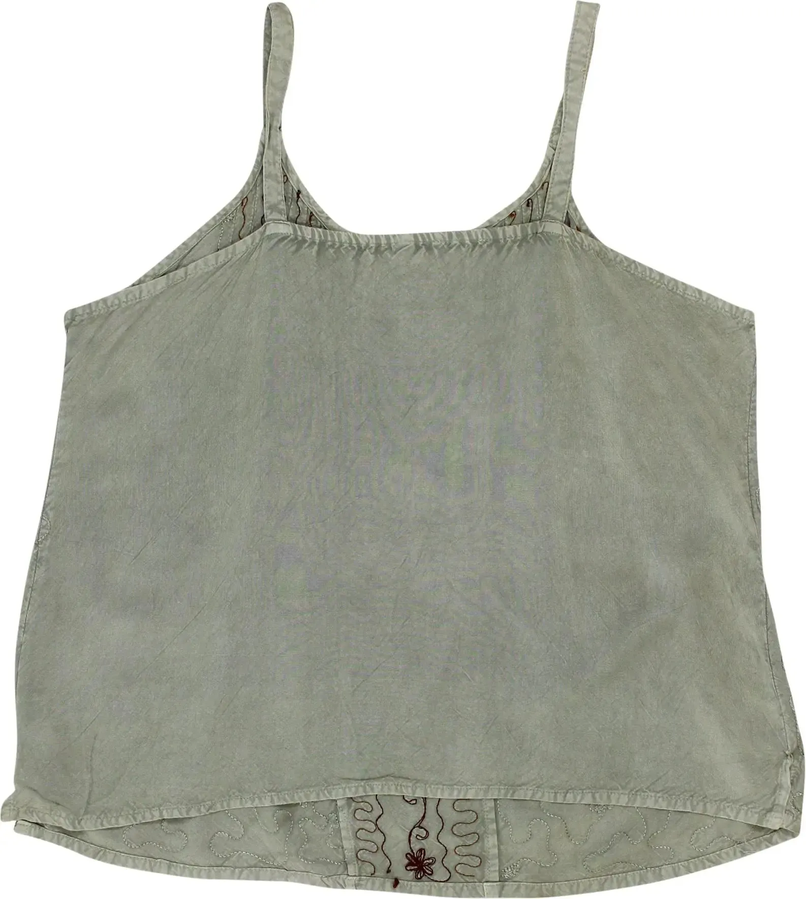 90s Sleeveless Top with Embroided Details | ThriftTale