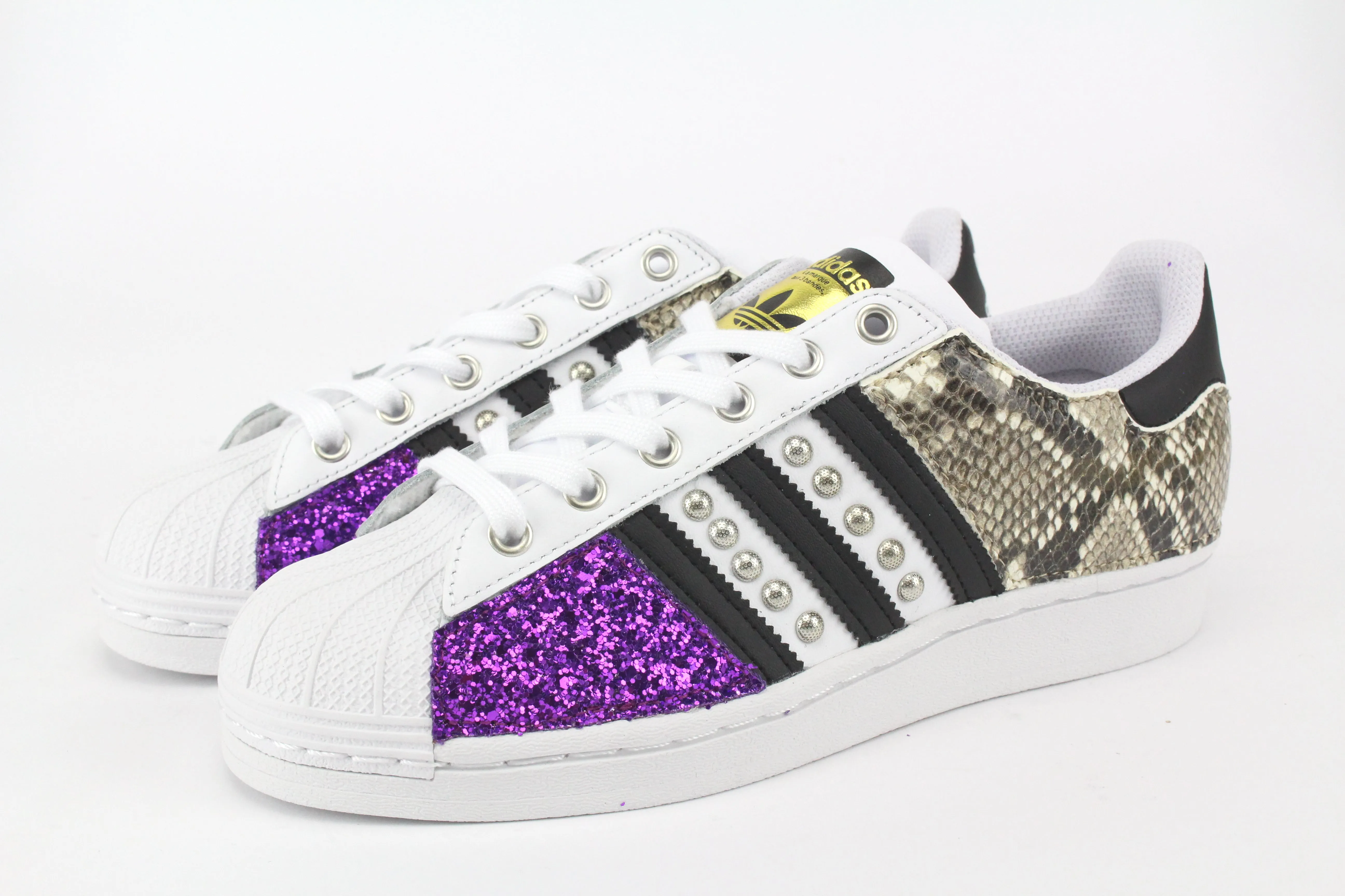 Adidas Superstar Pitone Borchie  & Glitter Viola