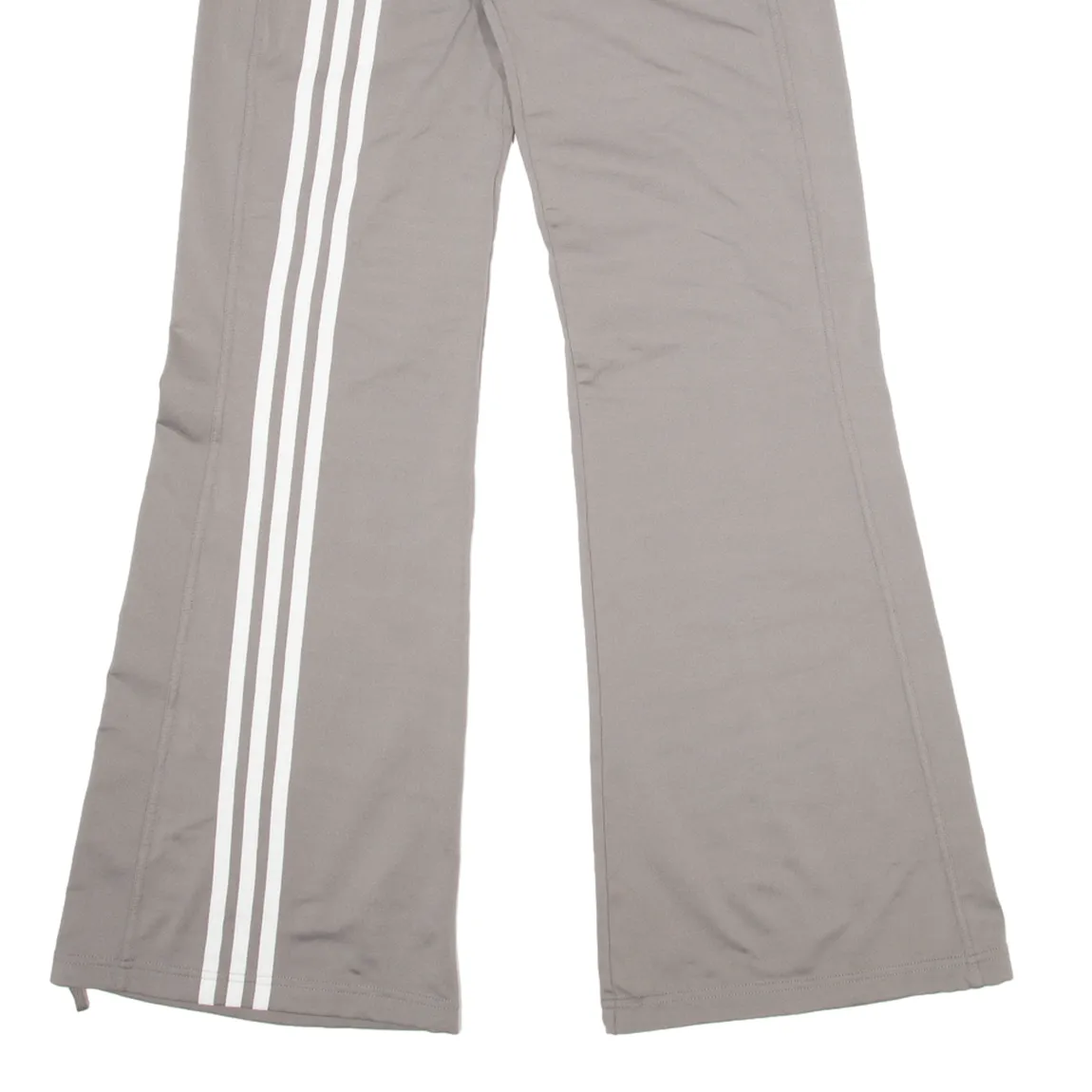 ADIDAS Womens Track Pants Brown Wide-Leg UK 12 W32 L31