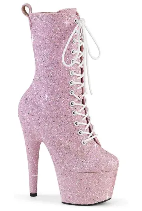 ADORE-1040GR Pink Glitter Ankle Boot