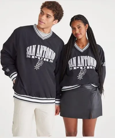 Aeropostale San Antonio Spurs Nylon Pullover Shirt