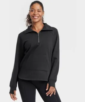 All In Motion Women's Fleece 1/2 Zip Legging Friendly Pullover Sweatshirt