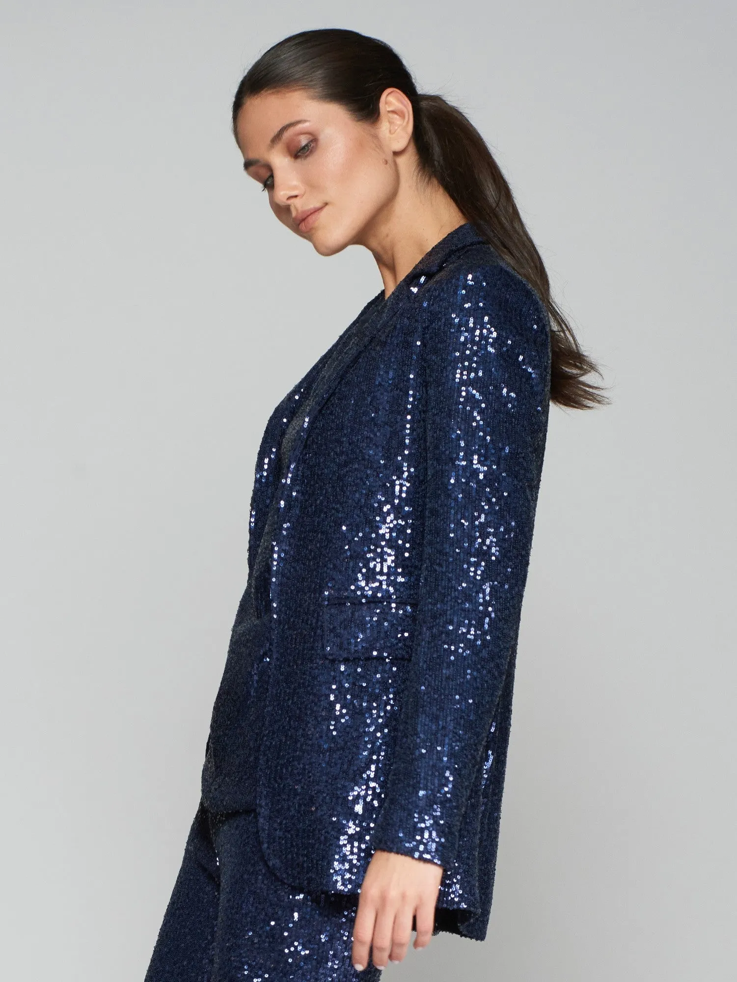 Andrea Sequin Jacket - Navy