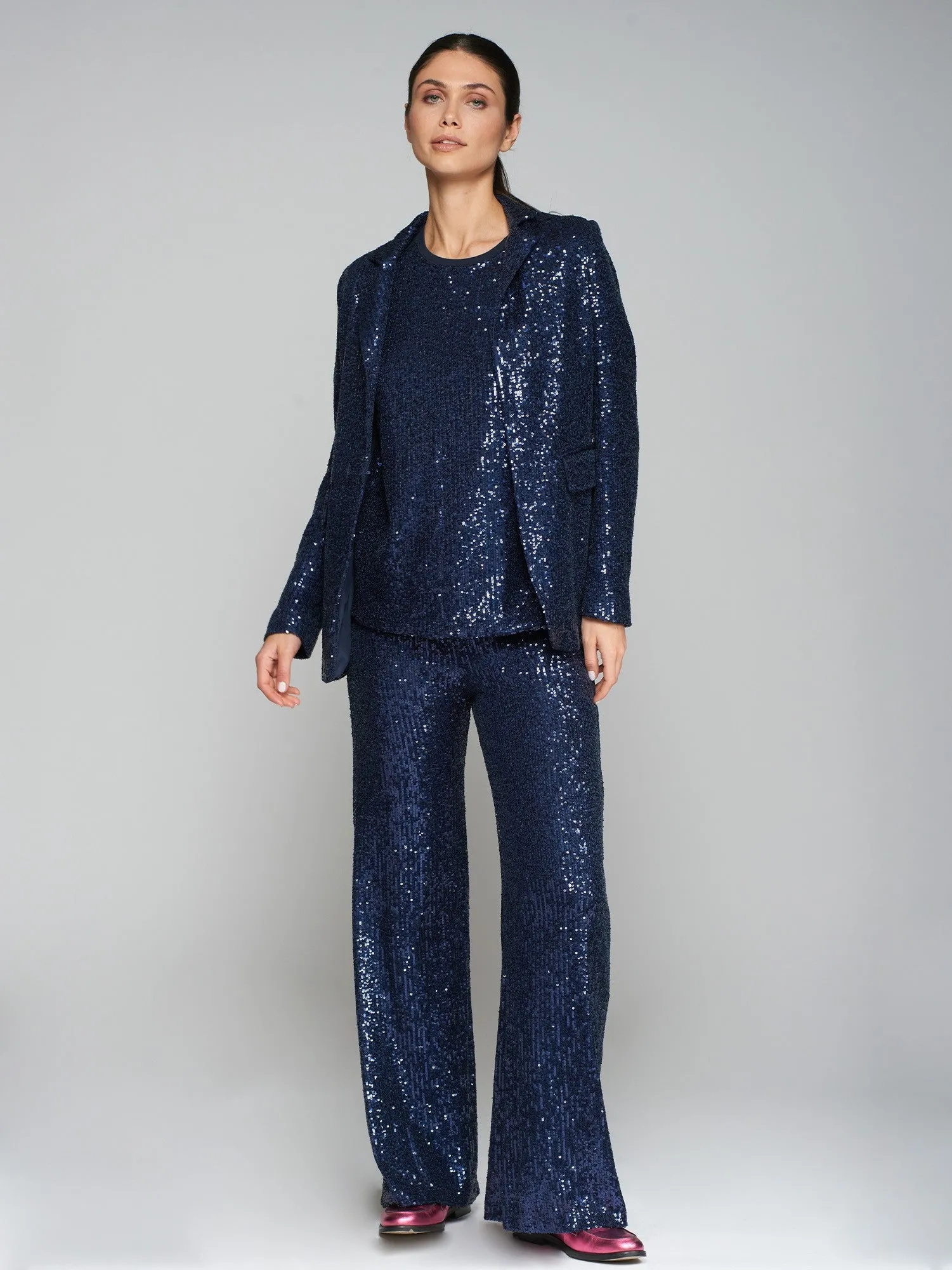 Andrea Sequin Jacket - Navy