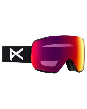 Anon M5 Low Bridge Snow Goggles - Black/Perceive Sunny Red Lens