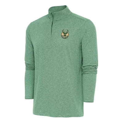 Antigua Milwaukee Bucks Hunk 1/4 Zip Pullover Long Sleeve 1/4 Zip