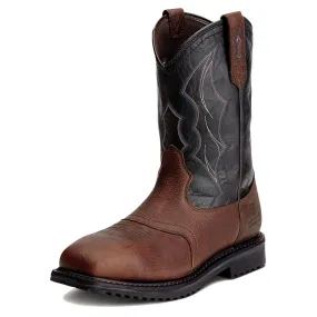 Ariat RigTek Wide Square Toe Waterproof Composite Toe Work Boot, Oiled Brown