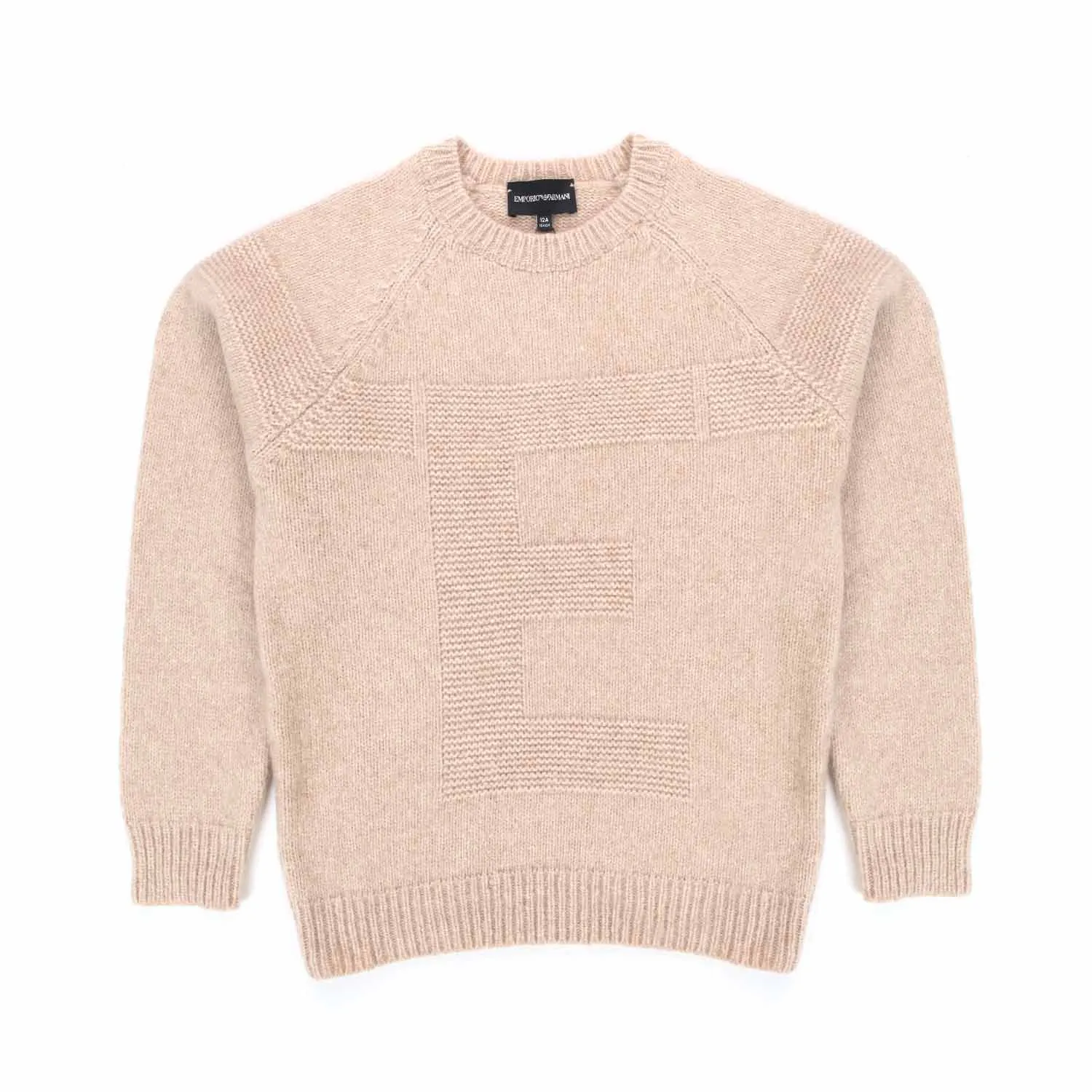 Armani Junior Beige Pullover For Children And Teen