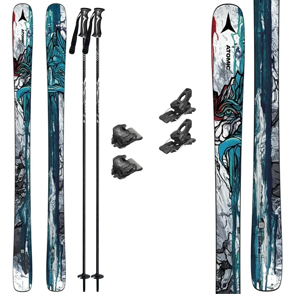 Atomic Bent 85 Skis 2024 with Elan Attack 11 Bindings Ski Package