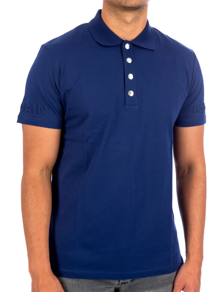 Balmain Embossed Polo Shirt | Credomen