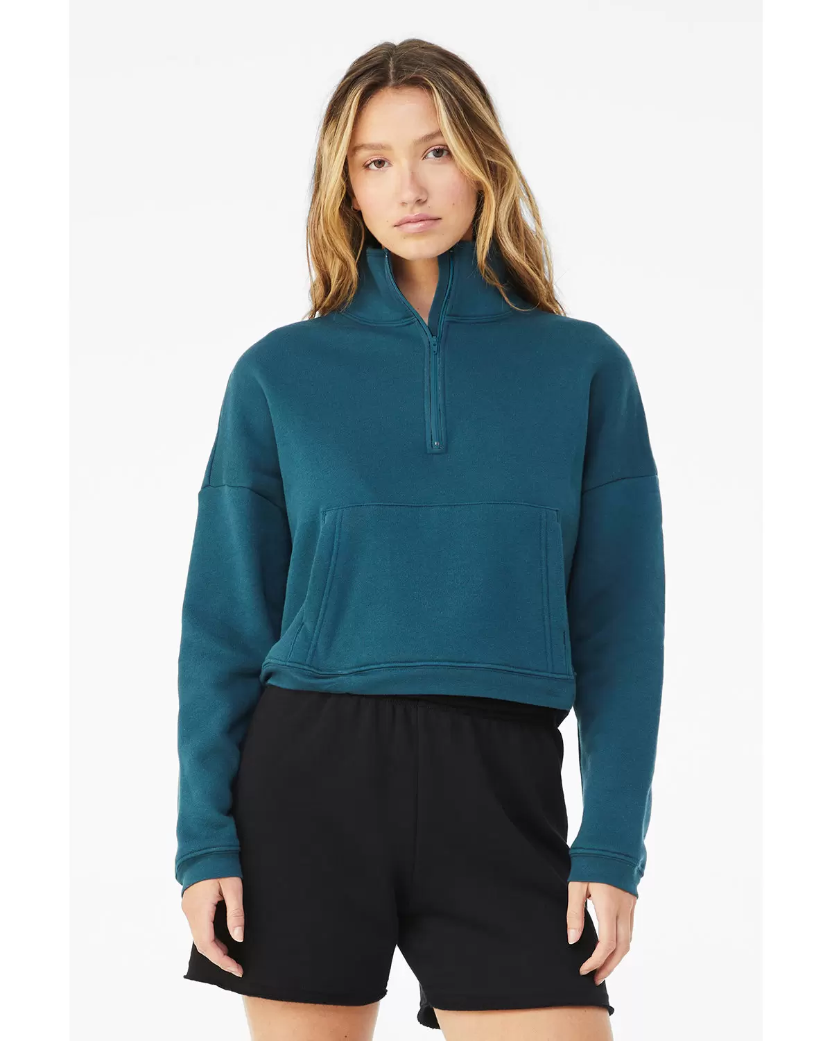 Bella + Canvas 3953 Ladies' Sponge Fleece Half-Zip Pullover Sweatshirt SKU: 3953