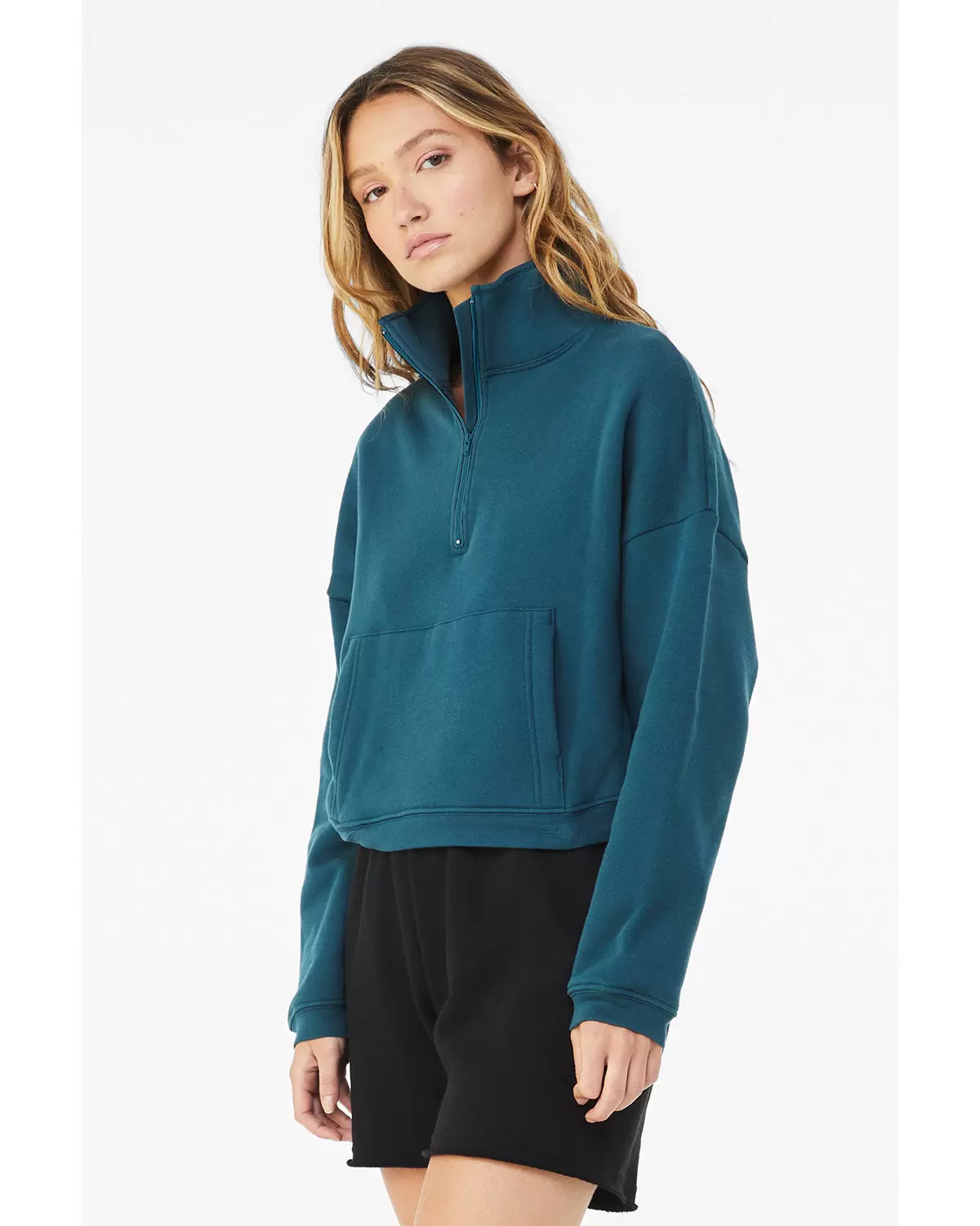 Bella + Canvas 3953 Ladies' Sponge Fleece Half-Zip Pullover Sweatshirt SKU: 3953