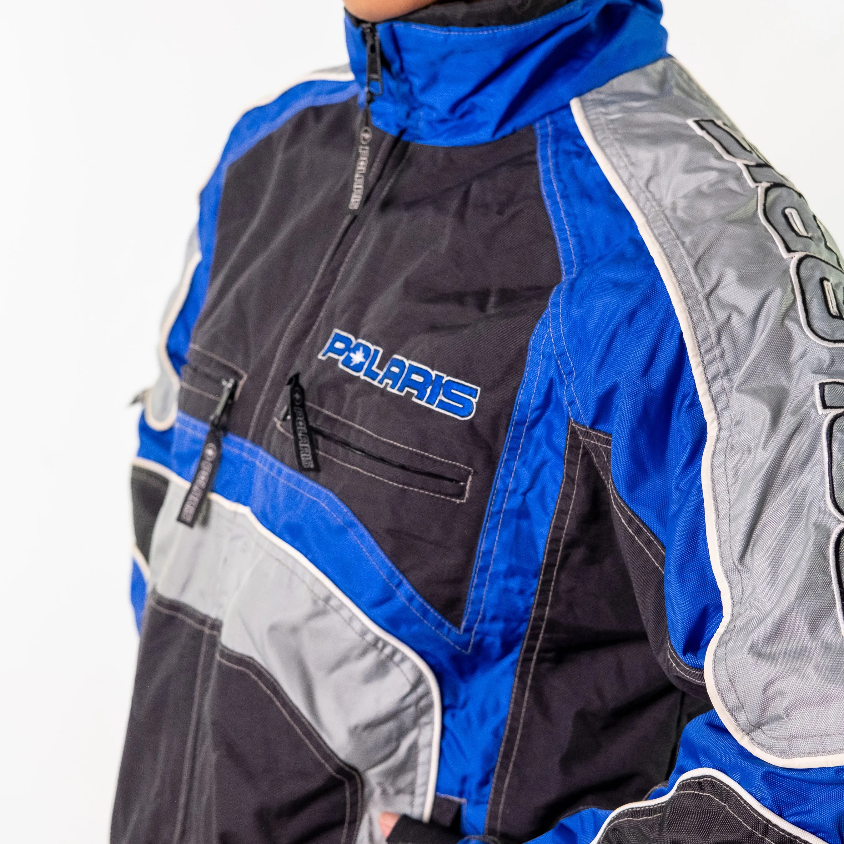 Black 90s Pure Polaris Racing Heavy Rain Jacket (M)