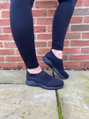 Black Slip on Trainers Nadia