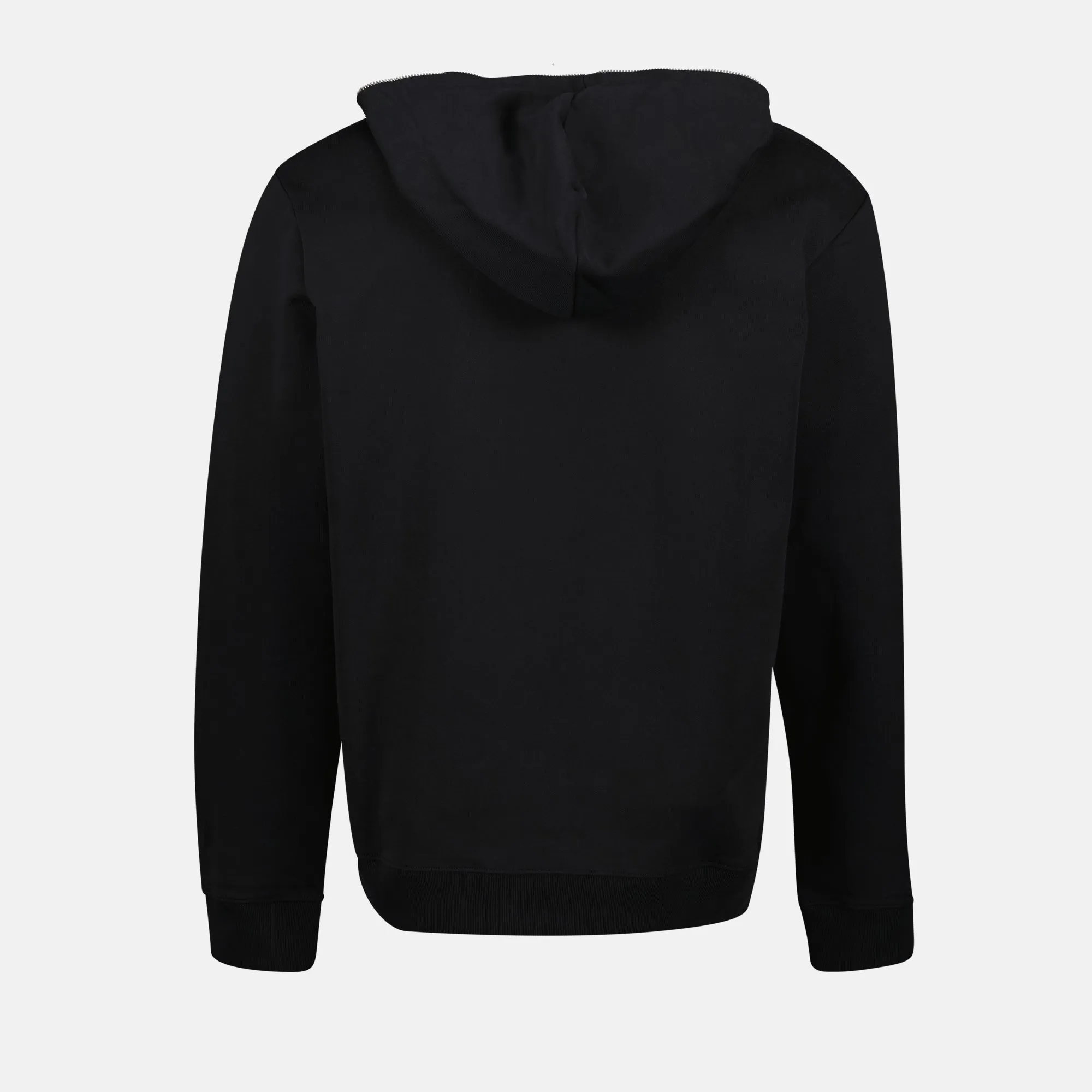 Black Zipped Hoodie with V-Neck