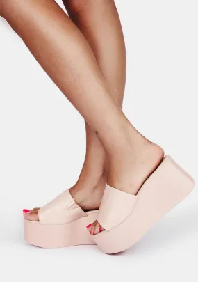 Blush Strutting Through Life Platform Sandals-