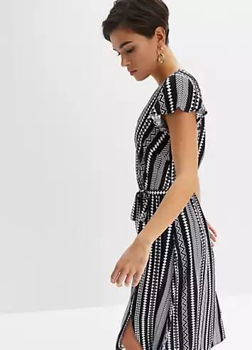 bonprix Striped Wrap Midi Dress | Grattan