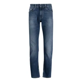 BOSS Slim Fit Soft Motion Mid BLUE DENIM Jeans | Menswear Online