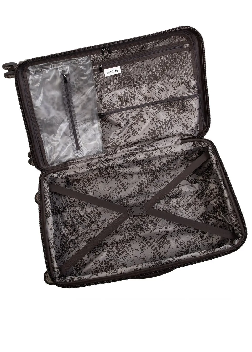 BritBag Galloway Brown Mulch Suitcase with TSA Lock