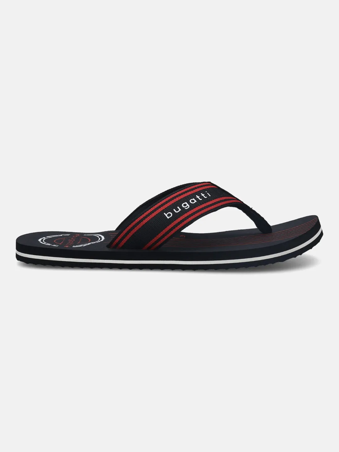 bugatti Black Thong Sandals