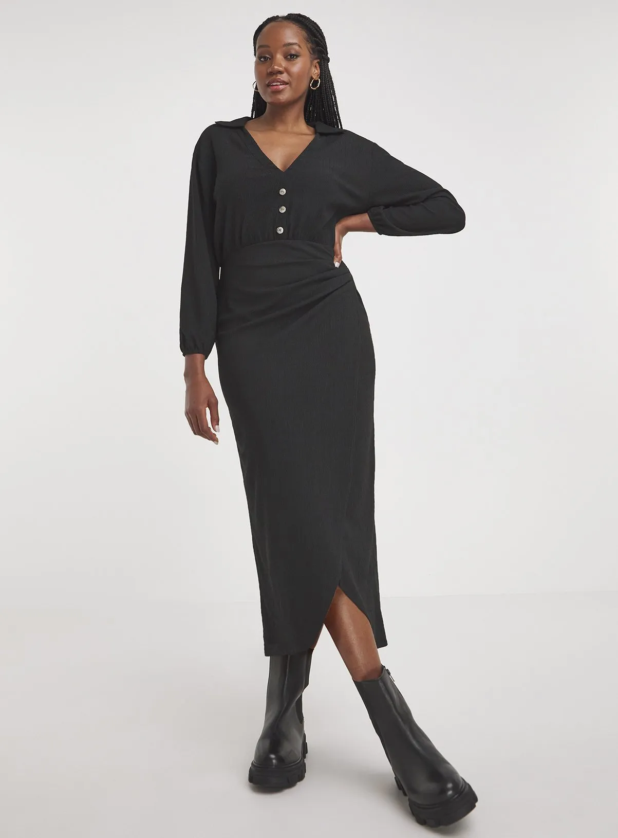 Buy SIMPLY BE Treebark Wrap Midi Dress 26 | Dresses | Tu