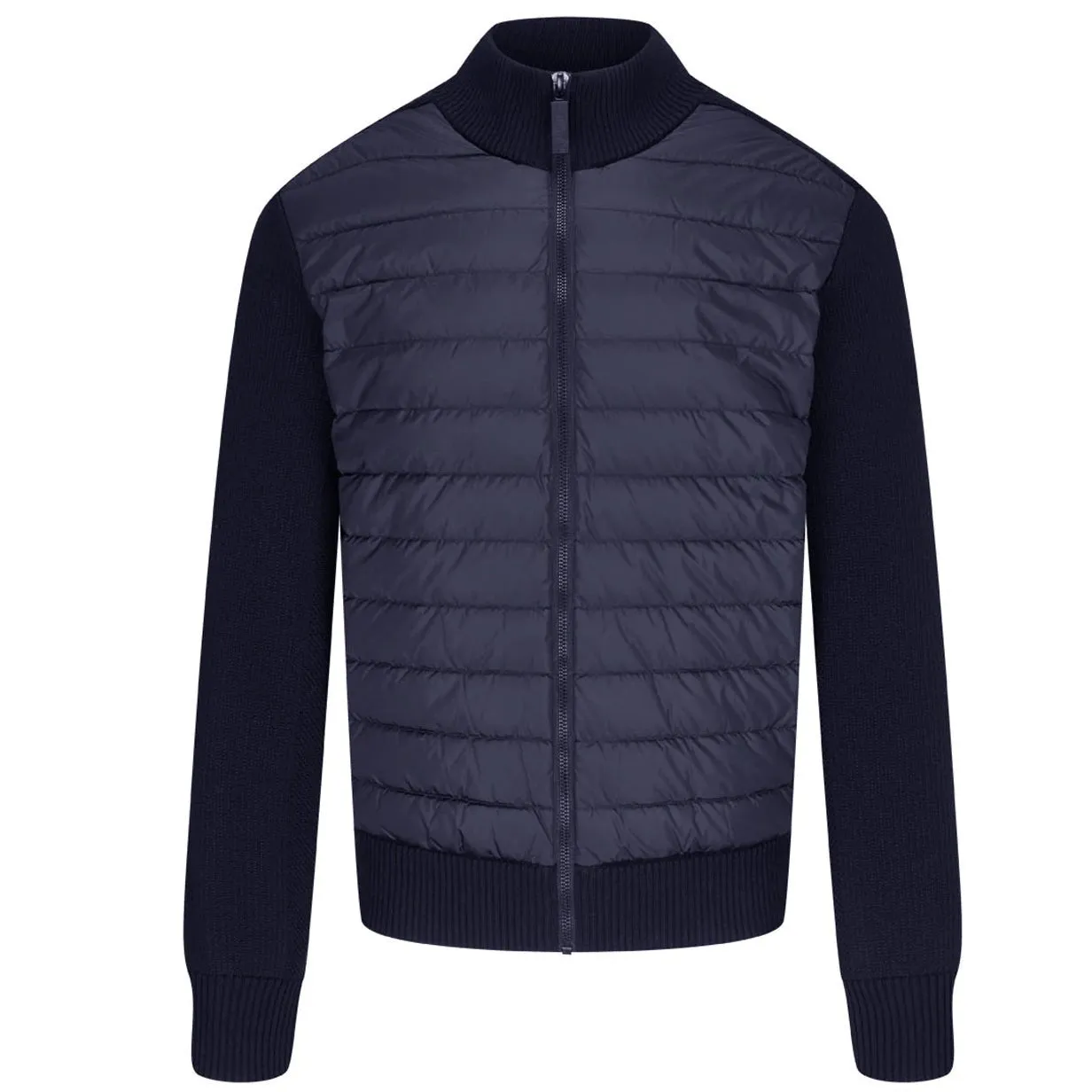 CANADA GOOSE  'HYBRIDGE' KNIT PADDED JACKET NAVY