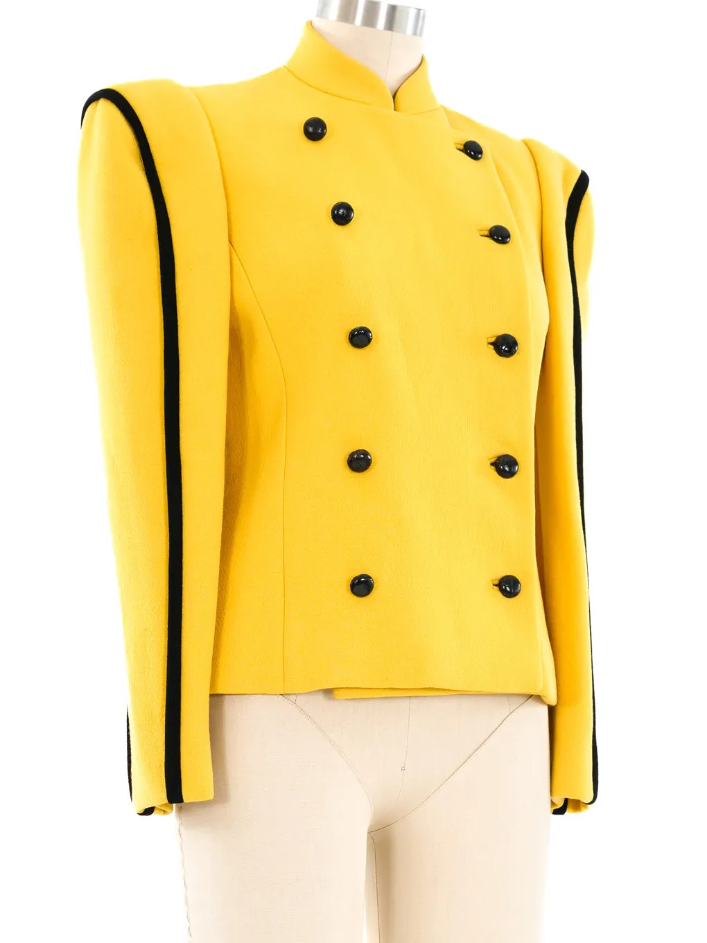 Carolina Herrera Yellow Double Breasted Jacket