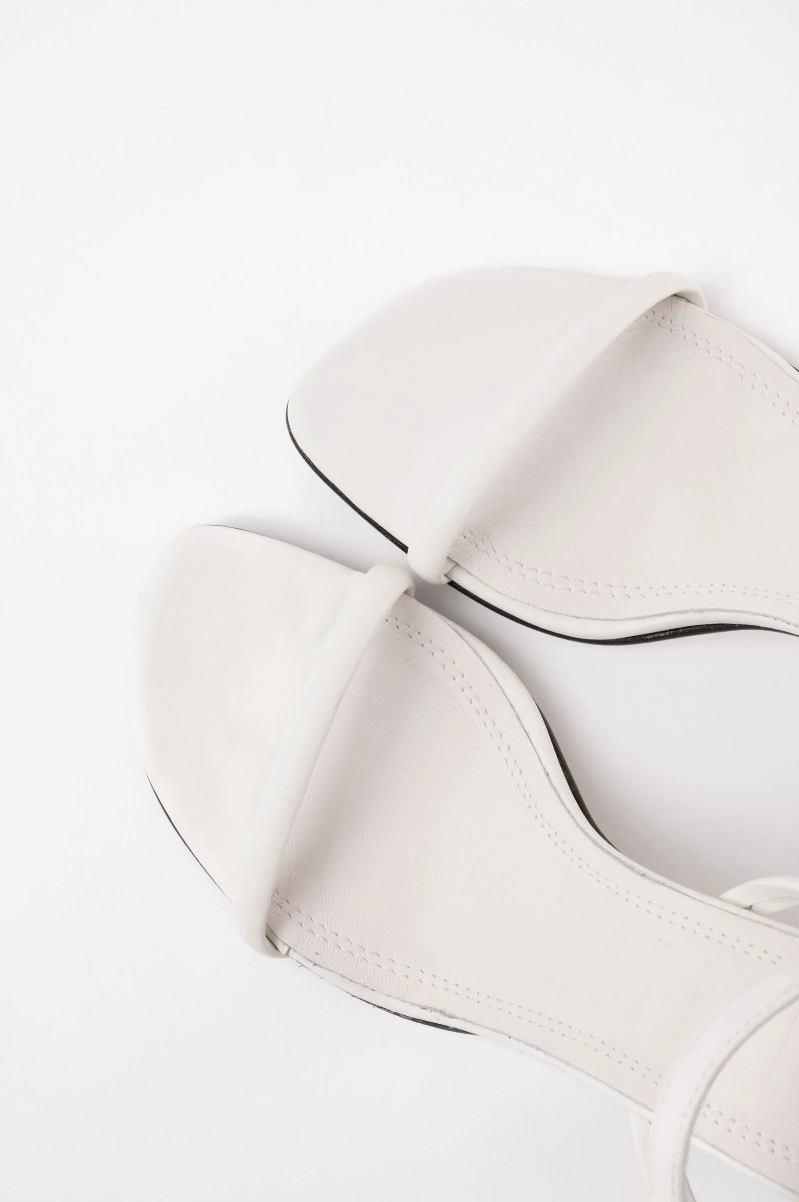 CAROLINA - White Leather Sandals