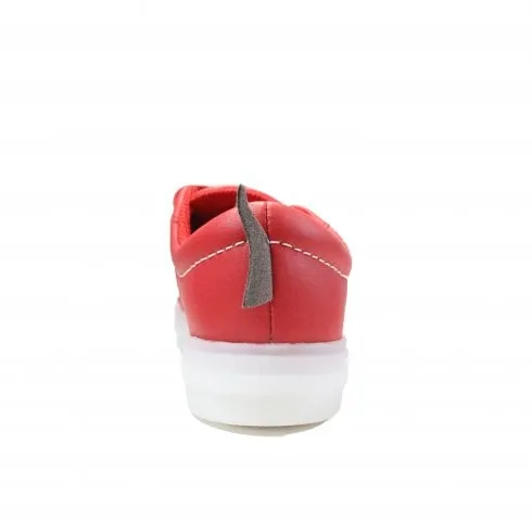 Clarks Flare Scale Lo Toddler | Red Leather | Childrens Light Up Trainers