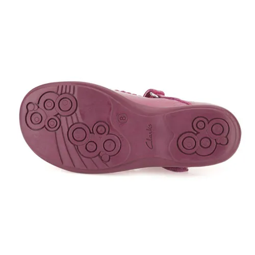 Clarks TRIXI HEART BERRY FUSCHIA PATENT (unboxed)