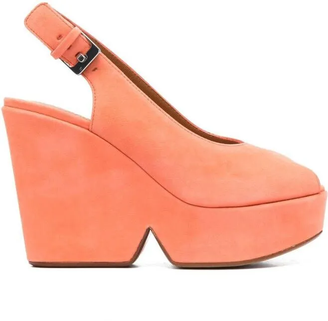 Clergerie Dylan suede 110mm sandals Orange