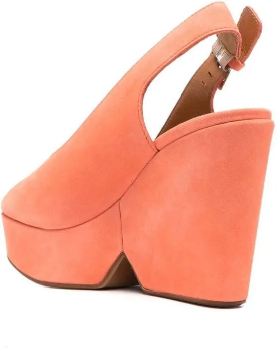 Clergerie Dylan suede 110mm sandals Orange