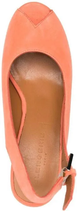 Clergerie Dylan suede 110mm sandals Orange