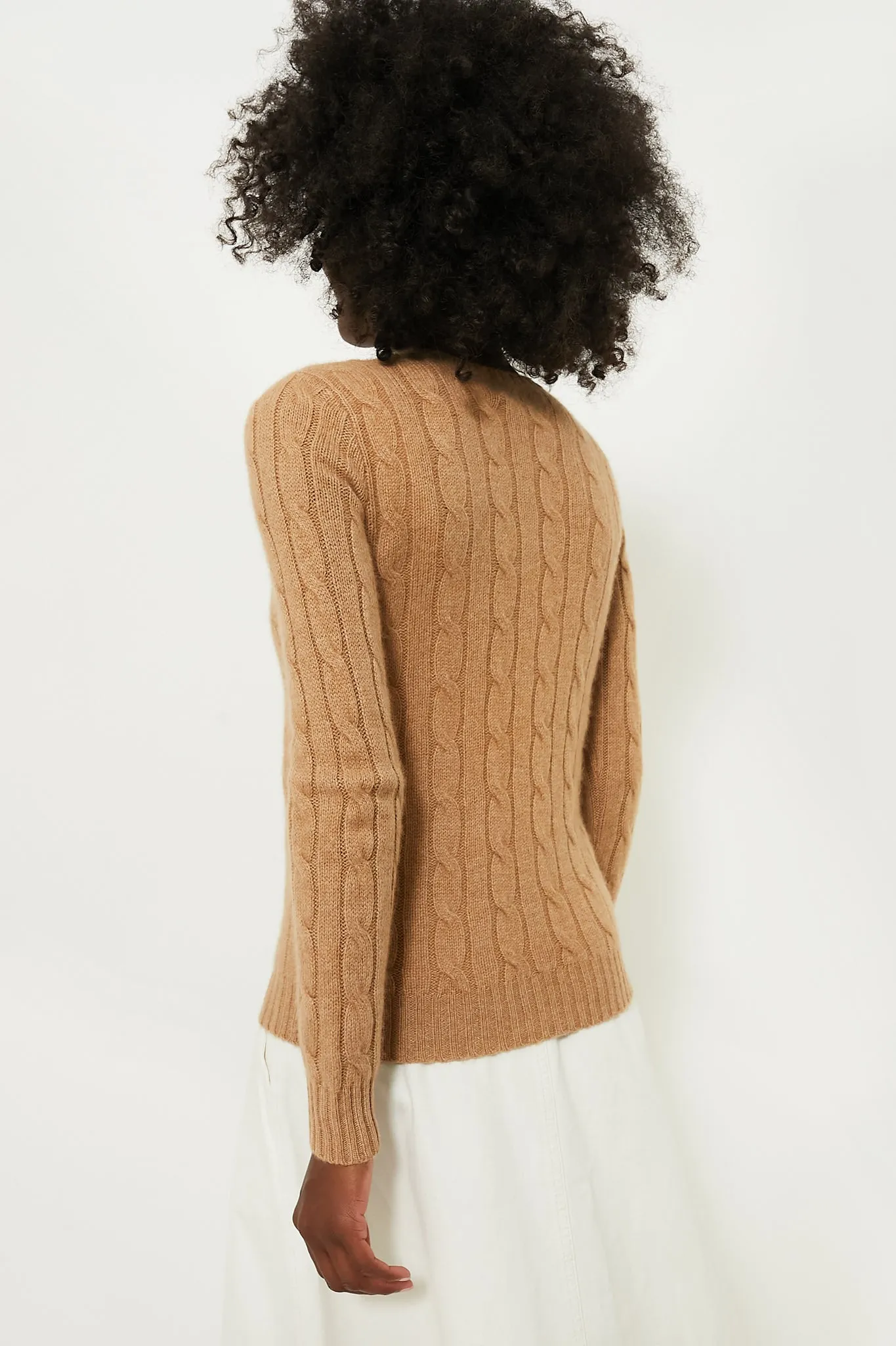 Collection Camel Melange Julianna Classic Cashmere Pullover