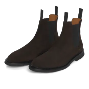  Common Projects Waxed Suede Leather Chelsea Boot in Brown