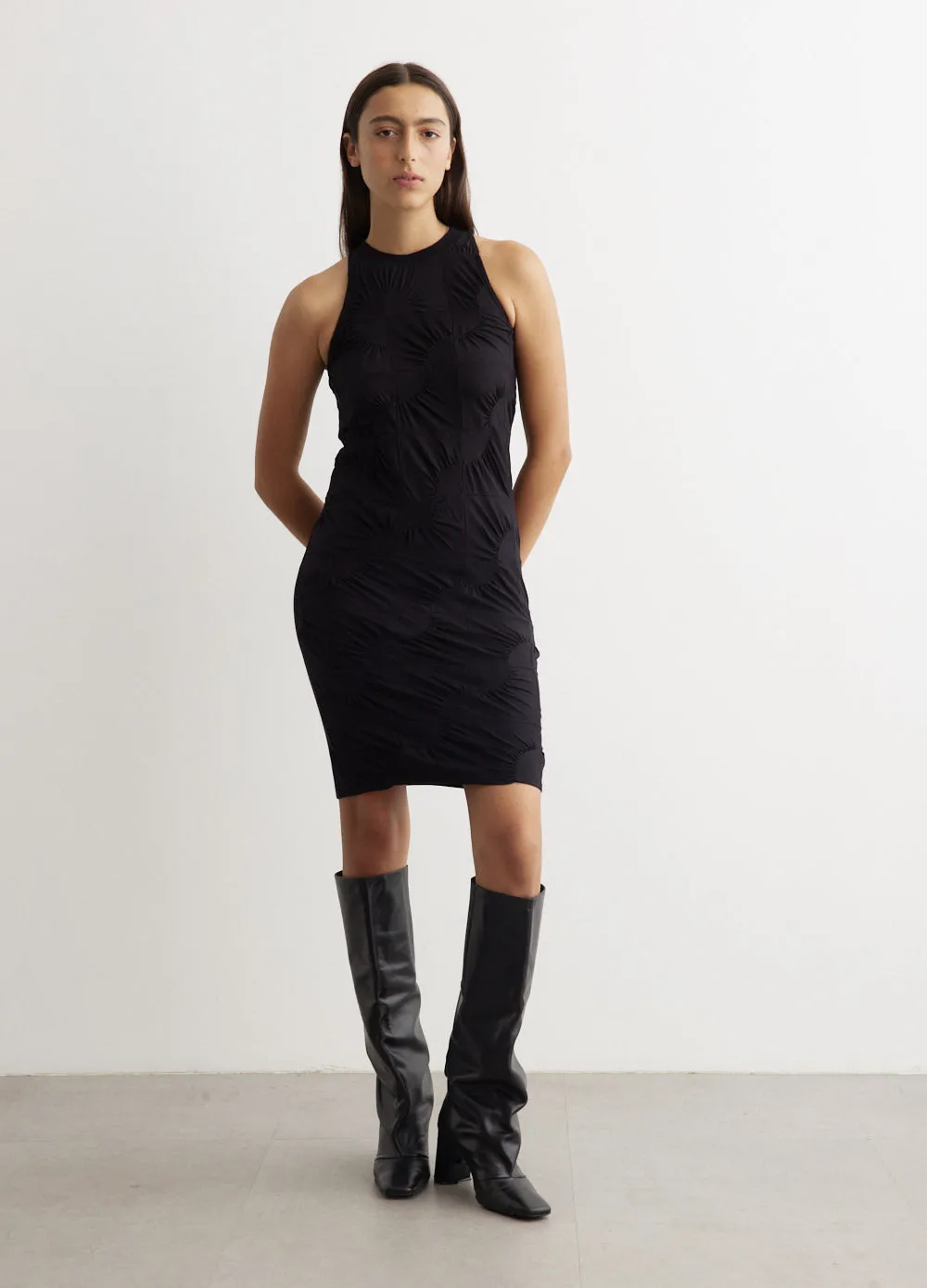 Coperni -  Gathered Jersey Sleeveless Dress - Dress