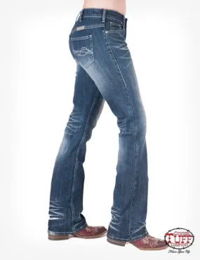 Cowgirl Tuff Ladies Stampede Jeans - Tuff Flex - Natural Waist Fit