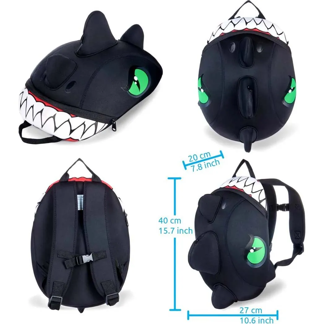 Crazy Safety Children's Backpack - Black Dragon