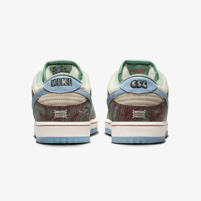 Crenshaw skate club x nike dunk low sb (cream beige/ sail/ light blue/ cedar) men us 8-13 fn4193-100