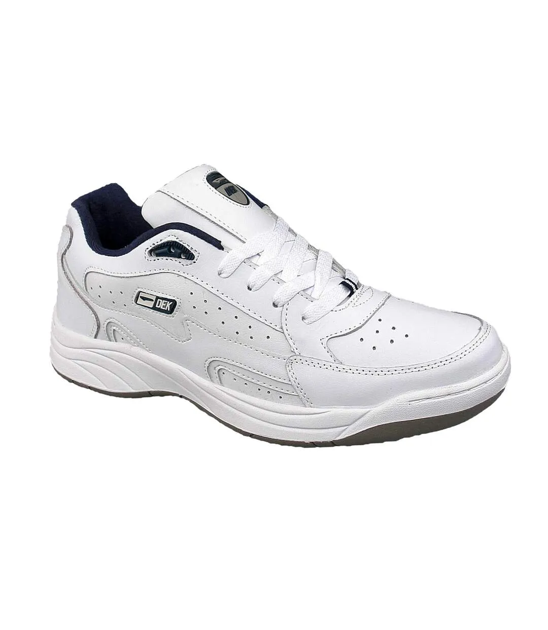 Dek Mens Orleans Fuller Fitting Trainers (White) - UTDF904