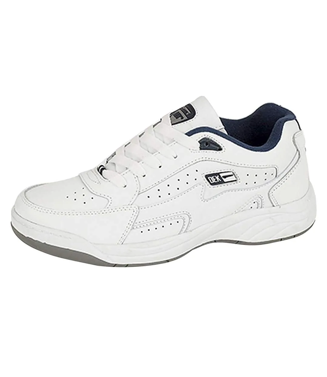 Dek Mens Orleans Fuller Fitting Trainers (White) - UTDF904