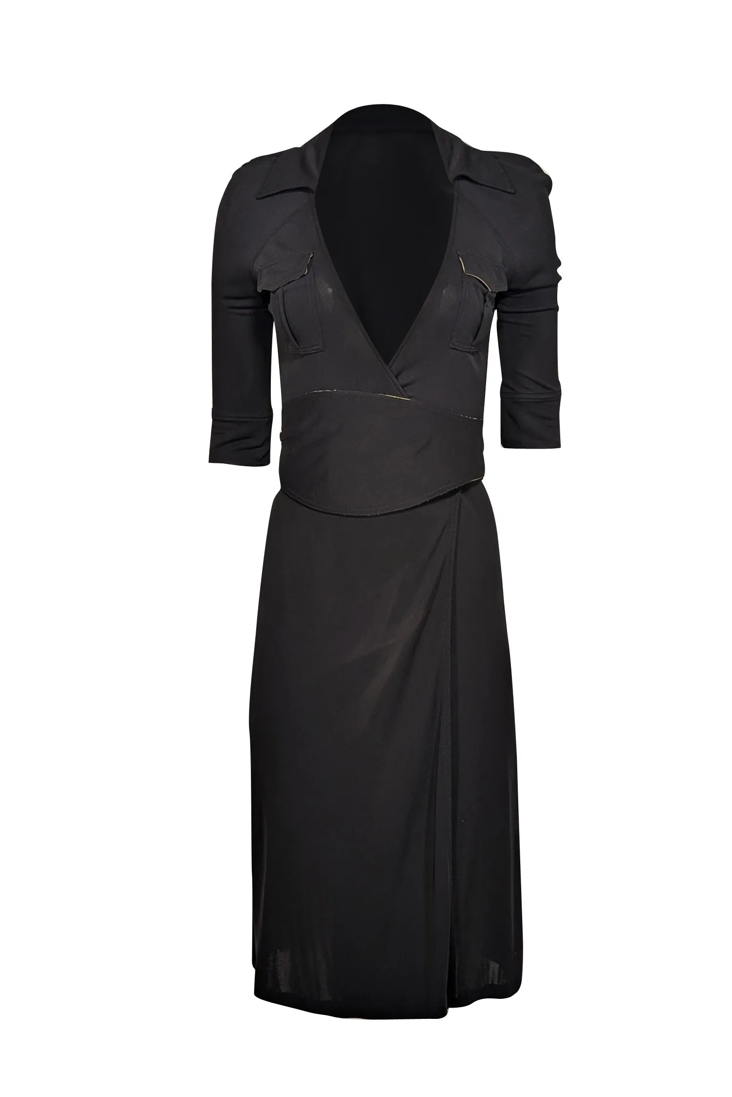 Diane von Furstenberg - Black Wrap Maxi Dress Sz 2